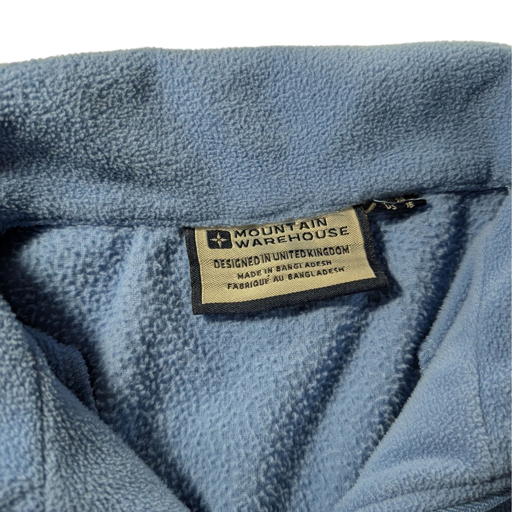 Mountain Warehouse Fleece Blue Quarter Zip Chest Logo Long Sleeve Womens Sixteen - Picture 8 of 12